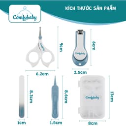 Thumbnail Bộ dụng cụ cắt móng tay cho bé 4 trong 1 bấm, dũa, nhíp và kéo an toàn tuyệt đối cho trẻ ComfyBaby BM1 2