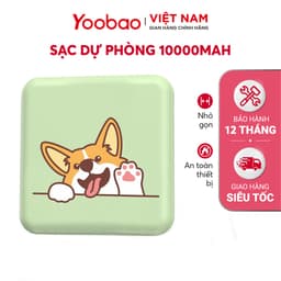 Thumbnail Sạc dự phòng mini dễ thương 10000mAh Yoobao M4 mini Sạc đồng thời 2 cổng Hàng phân phối chính hãng 1