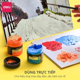 Thumbnail Màu Nước Goat Gouache Deli Pha Sẵn Dạng Hũ 100ml Cao Cấp - Màu Đậm Đặc Mịn Dễ Hòa Trộn Vẽ Tranh Tô Màu Chuyên Nghiệp 4