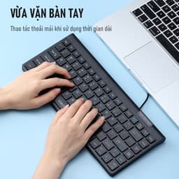 Thumbnail Bàn Phím Có Dây Nhỏ Gọn ROBOT RK10 Thiết Kế Tĩnh Âm Kích Thước 136.7 x 310 x 24.8mm Hàng Chính Hãng Bảo Hành 12 Tháng 1 3