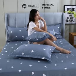 Thumbnail Vỏ gối nằm cotton ETAMI tam giác ghi 45x65 thiết kế mềm mịn 2