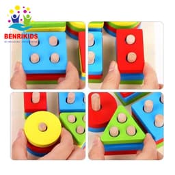 Thumbnail Đồ Chơi Giáo Dục Montessori Bằng Gỗ Benrikids Combo Tổng Hợp Phát Triển Trí Tuệ Cho Trẻ Tuổi 2+ 3