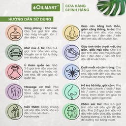 Thumbnail Tinh Dầu Xông Thơm Phòng, Khử Mùi, Đuổi Muỗi Oilmart - Thông, Sả Chanh, Quế, Bạch Đàn Chanh, Cam, Oải Hương 15ml 2