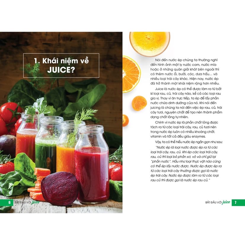 Ảnh Sách - Nước Ép Từ Thiên Nhiên Tăng Cường Sức Đề Kháng Với Juice - 50 Công Thức Nước Ép Xanh Cho Sức Khỏe Vàng (VT) 1