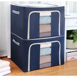 Thumbnail Combo 32 Hộp Vải Khung Thép Gấp Gọn 66 Lít 50*40*33cm Đựng Chăn Màn Túi Vải Khung Sắt Đựng Quần Áo Tiện Lợi Có Khóa Kéo 3