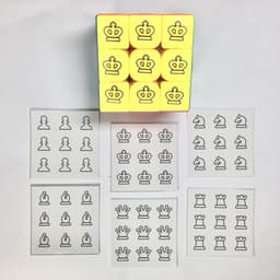 Thumbnail Bộ sticker rubik cờ vua DƯƠNG SINH, cho khối 3x3x3 (6 miếng dán) 4