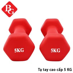 Thumbnail BG Cặp tạ tay 5KG cao cấp lõi thép đặc bọc caosu nhám Thái Lan 4