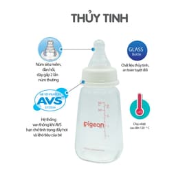 Thumbnail Bình Sữa Thủy Tinh Pigeon 120ml/240ml 1