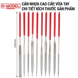 Thumbnail Dụng cụ làm mô hình Gundam X-MODEL XM11 bộ 5 cây dũa, 10 cây dũa kim loại cao cấp, chống rỉ cao 2