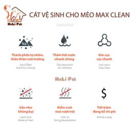 Thumbnail Cát Vệ Sinh Dùng Cho Khay Vệ Sinh, Máy Vệ Sinh Cho Mèo Max Clean Hương Lavender 4Kg Siêu Vón Siêu Ít Bụi 4