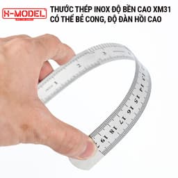 Thumbnail Thước lá thép không rỉ kim loại, độ chính xác cao, dụng cụ đo lường nhỏ gọn, tiện ích XMODEL XM31 1