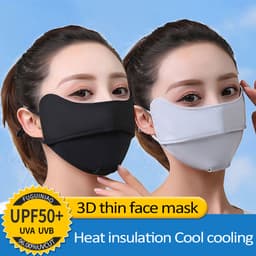 Thumbnail Khẩu trang thể thao ANNIES vải lụa băng có thể điều chỉnh thoáng khí chống tia UV chống nắng cho nam và nữ 3