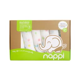Thumbnail Hộp khăn sữa sợi tre họa tiết chấm bi Nappi (6 chiếc/hộp) 2