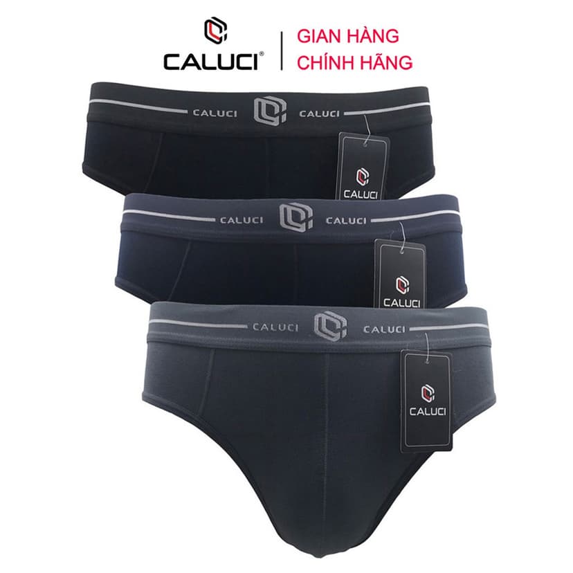 Ảnh Combo 3 quần sịp tam giác CALUCI CBF1801, vải Cotton mềm mại, xốp nhẹ, thoáng mát 2