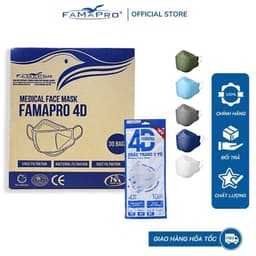Thumbnail Thùng 30 túi FAMAPRO 4D túi 10 cái tiêu chuẩn Khẩu trang 4 lớp kháng khuẩn 1