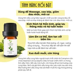 Thumbnail Tinh dầu Long não nguyên chất TAMAS,chai 5ml, tinh dầu giúp khử mùi,đuổi côn trùng hiệu quả. Giúp diệt khuẩn, sát trùng. 2