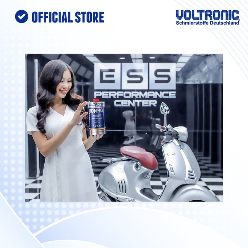 Ảnh Dầu nhớt nhập khẩu đức VOLTRONIC advance scooter 4t performance 10w40 1.2l chuyên dành cho xe piaggio, vespa 4