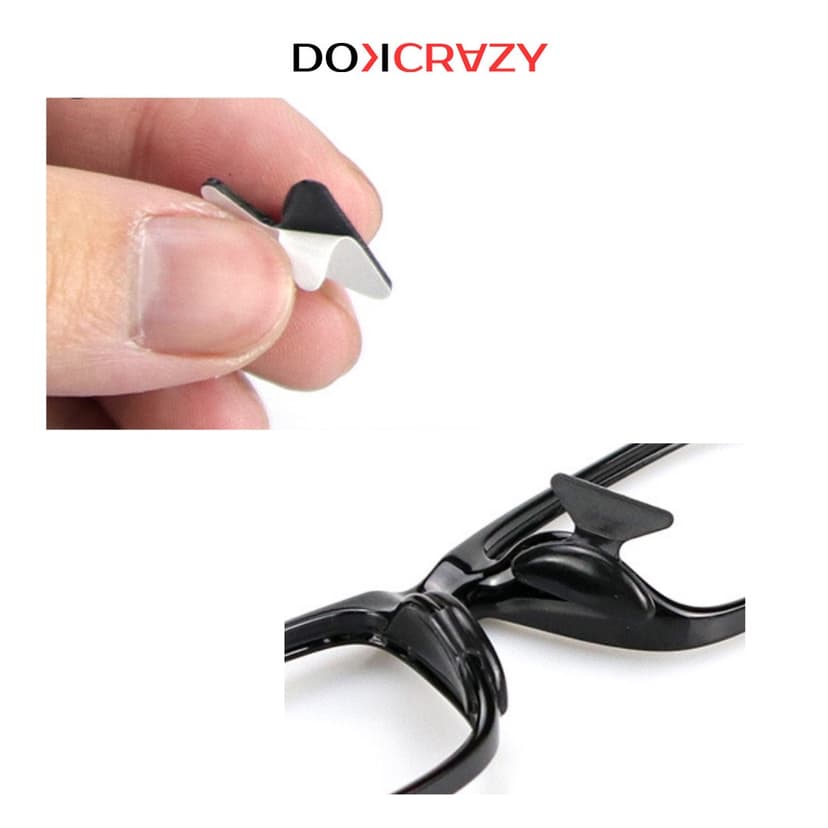 Ảnh Đệm dán tì mũi nâng đỡ gọng kính DOKCRAZY chính hãng Nhật Bản cao cấp, không gây đau mũi, chống trơn trượt 4