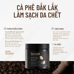 Thumbnail Tẩy da chết cơ thể cà phê Đắk Lắk Cocoon cho làn da mềm mại và rạng rỡ 200ml Coffee Body Polish 3