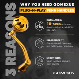Thumbnail Tay cầm máy câu cá GOMEXUS 65-98mm tùy chọn màu sắc penn 2