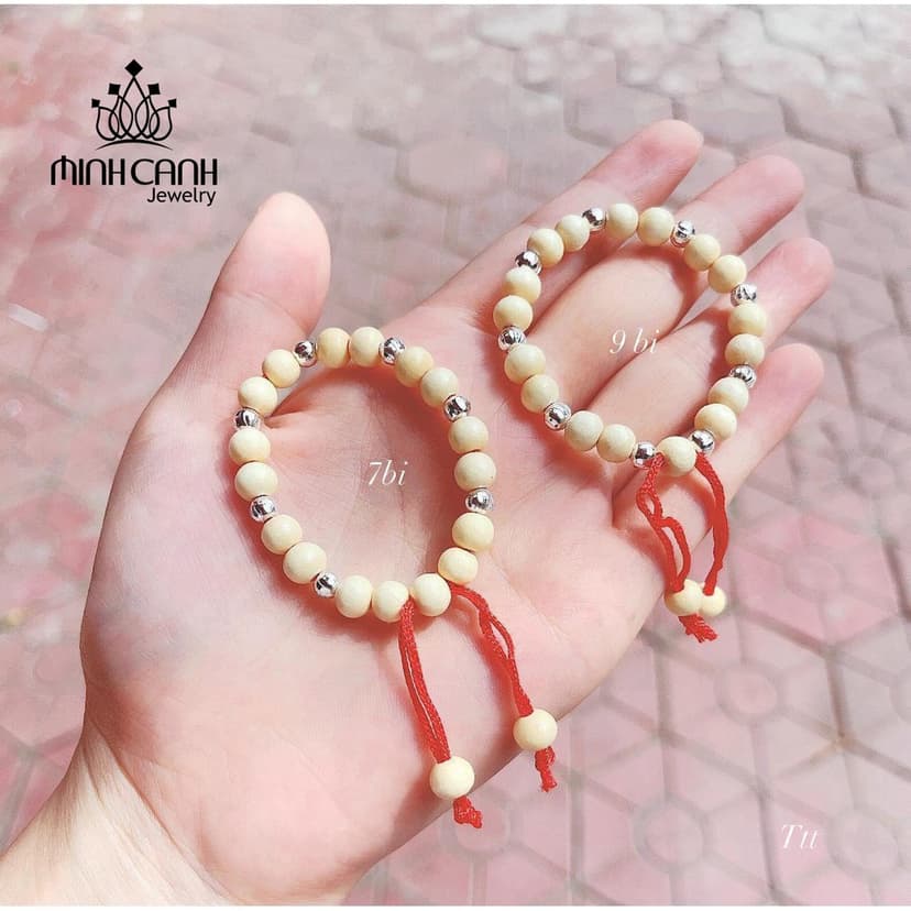 Ảnh Vòng Dâu Tằm 7 Bi Và 9 Bi Bạc Cho Bé Minh Canh Jewelry 1