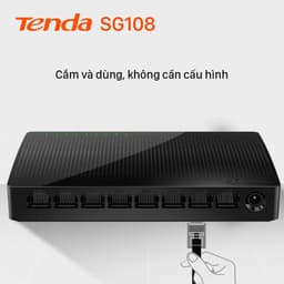 Thumbnail Bộ Chia Mạng Switch Để Bàn Tenda SG108 8 Cổng 10/100/1000Mbps - Hàng Chính Hãng 2