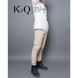 Thumbnail Quần ống suông kaki co giãn KQ STYLING kem cao cấp 3