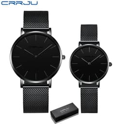 Thumbnail Đồng Hồ Thời Trang CRRJU 2185A 2185B Dành Cho Cặp Đôi Bằng Thép Không Gỉ Chống Thấm Nước Đơn Giản 1