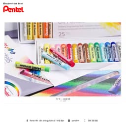 Thumbnail Phấn/ Sáp Dầu Pentel  Oil  Pastel PHN - 50 màu  | Màu Sắc Pastel Tươi Sáng Phong Phú | An Toàn Cho Sức Khỏe Người Dùng | 3