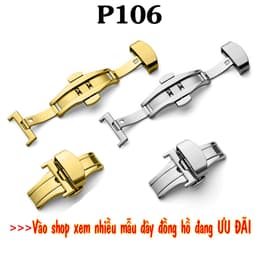 Thumbnail Khóa bướm cao cấp Bụi Leather P106-2 nút bấm bằng thép mạ tĩnh điện không rỉ 1