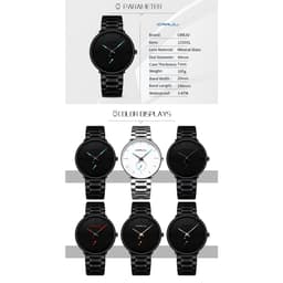 Thumbnail Đồng hồ nam CRRJU 2150SLX có dây đeo tay thép không gỉ màu đen chống nước thời trang doanh nhân 4