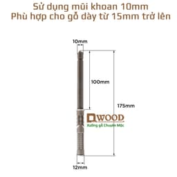 Thumbnail Chốt âm đỡ kệ Dwood treo tường chịu lực lớn 3