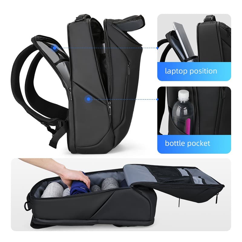 Ảnh Ba lô MARK RYDEN Nam Laptop Beg Galas Lelaki YKK Dây kéo Chống thấm nước (17.3 ") 3