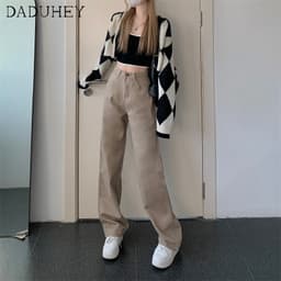 Thumbnail Quần jean dài Daduhey thẳng lưng thắt dây phong cách Hàn Quốc dành cho nữ 4