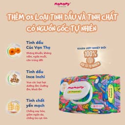 Thumbnail Khăn ướt cao cấp cho bé Mamamy Tropical gói 60 tờ 100% sợi tự nhiên và rayon ngừa hăm, mềm dai sạch cực 4