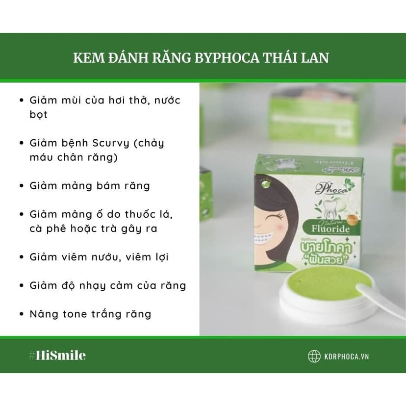 Ảnh Kem trắng răng, thơm miệng Phoca by ThaiLan 25g 2