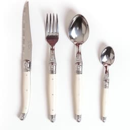 Thumbnail Bộ dao thìa dĩa inox 304 Laguiole Pháp cán nhựa màu trắng Ivory | Sa Maison x Jean Dubost 3