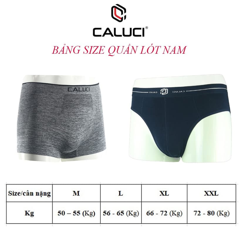 Ảnh Combo 3 quần sịp nam tam giác CALUCI CA08, co dãn 4 chiều, vải sợi tre kháng khuẩn 3