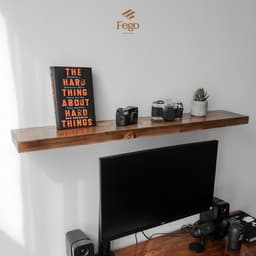 Thumbnail Kệ âm gắn tường gỗ thông tự nhiên FEGO đa năng decor phòng làm việc, phòng ngủ size 80-100-120cm 3