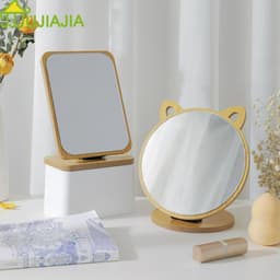 Thumbnail Gương trang điểm JUJIAJIA bằng gỗ một mặt để bàn 2
