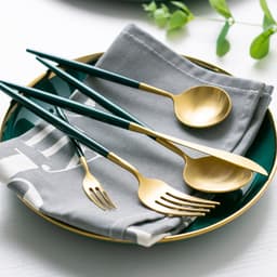Thumbnail Bộ thìa dĩa ăn inox 304 cao cấp Yeahcook, phiên bản cao cấp, thiết kế cho nhà hàng sang trọng tinh tế 1