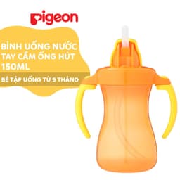 Thumbnail Bình uống nước tay cầm có ống hút Pigeon 150ml 4