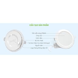 Thumbnail Đèn LED Panel Âm Trần Công Suất 9W/12W đường kính lỗ khoét ø110mm / ø135mm - Model: PT04 V2 4