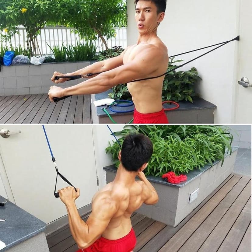 Ảnh Bộ 5 Dây Kháng Lực Tập Thể Hình, Dây Ngũ Sắc Dây Đàn Hồi Tập Gym Đa Năng Chống Đứt Cao Cấp Chính Hãng Amalife 2