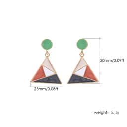 Thumbnail Pinkdudu 3 Màu Sắc Rỗng Tam Giác Thả Eearrings S925 Bạc Kim Sáng Tạo Bông Tai Hợp Kim Dành Cho Nữ Trang Sức Quà Tặng PD574 2