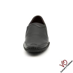 Thumbnail Giày mọi da bò thật màu đen và nâu đỏ KK459 4