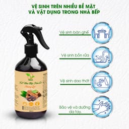 Thumbnail Xịt bếp đa năng hữu cơ chiết xuất bồ hòn và tinh dầu thiên nhiên chai lớn 500m - Khùi mùi nhà bếp, đánh bay dầu mỡ 4