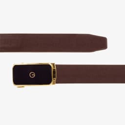 Thumbnail Thắt lưng nam da bò nguyên tấm Bụi leather - L111, màu nâu, mặt khóa tăng tự động thép không gỉ, BH 12 tháng 3