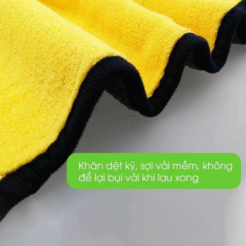 Ảnh Khăn lau ô tô chuyên dụng đa năng Tâm Luân microfiber, siêu thấm, khổ to 3