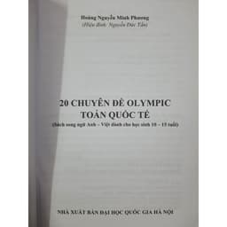 Thumbnail Sách - 20 Chuyên đề OLYMPIC Toán quốc tế - Sách song ngữ Anh Việt 2